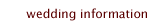wedding information